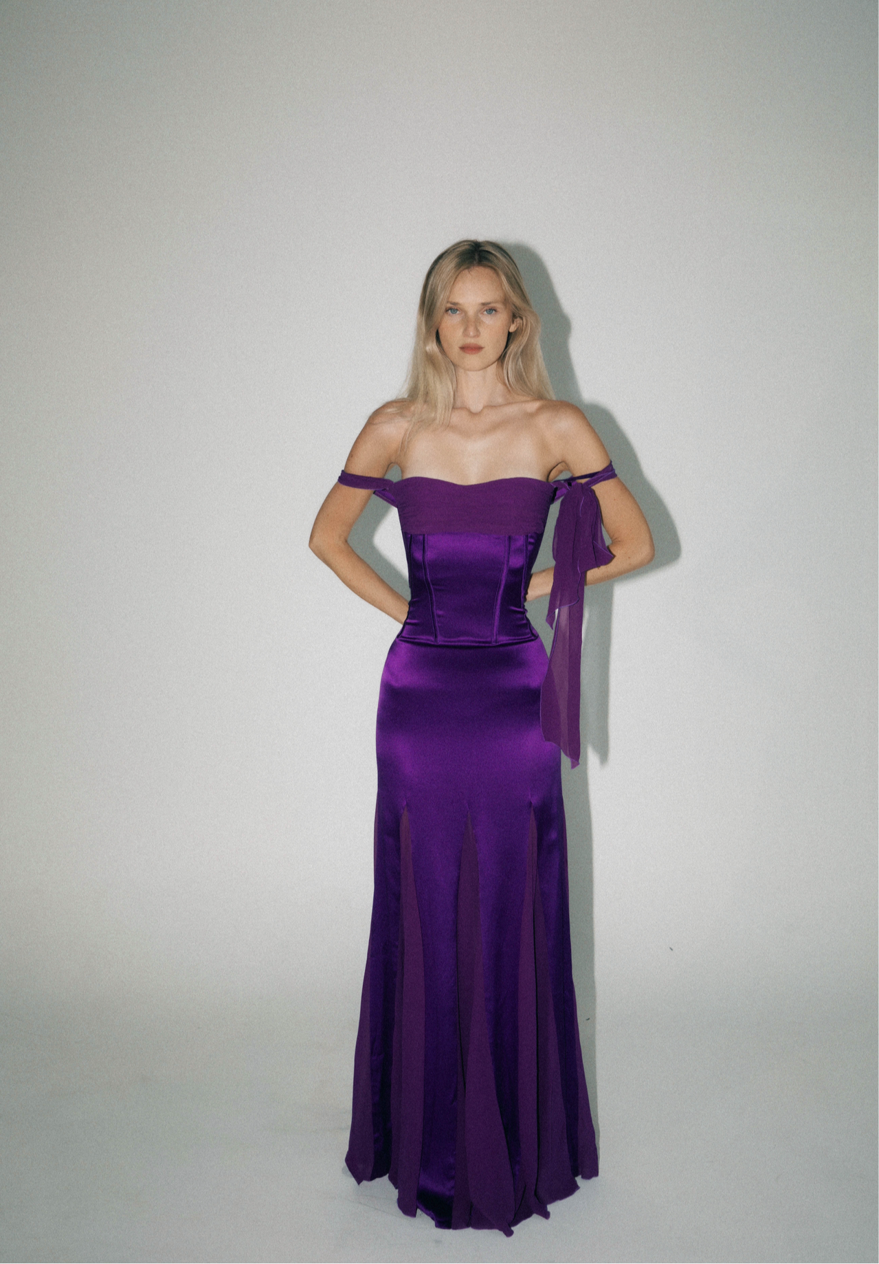 2000’s purple silk & satin gown