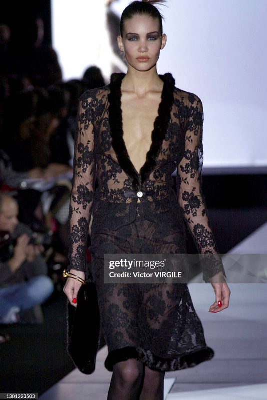 F/W 2001 fur trimmed Valentino set