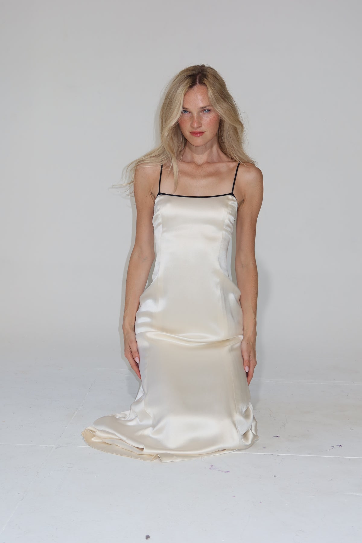 F/W 1995 Chanel silk white dress
