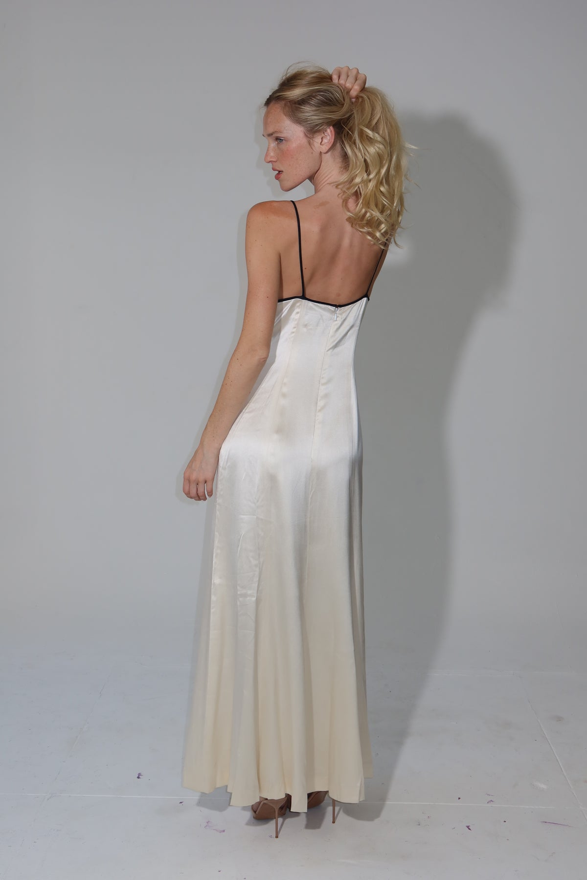 F/W 1995 Chanel silk white dress