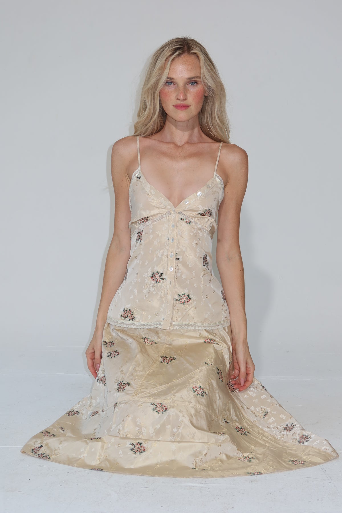 Early 2000’s silk floral set