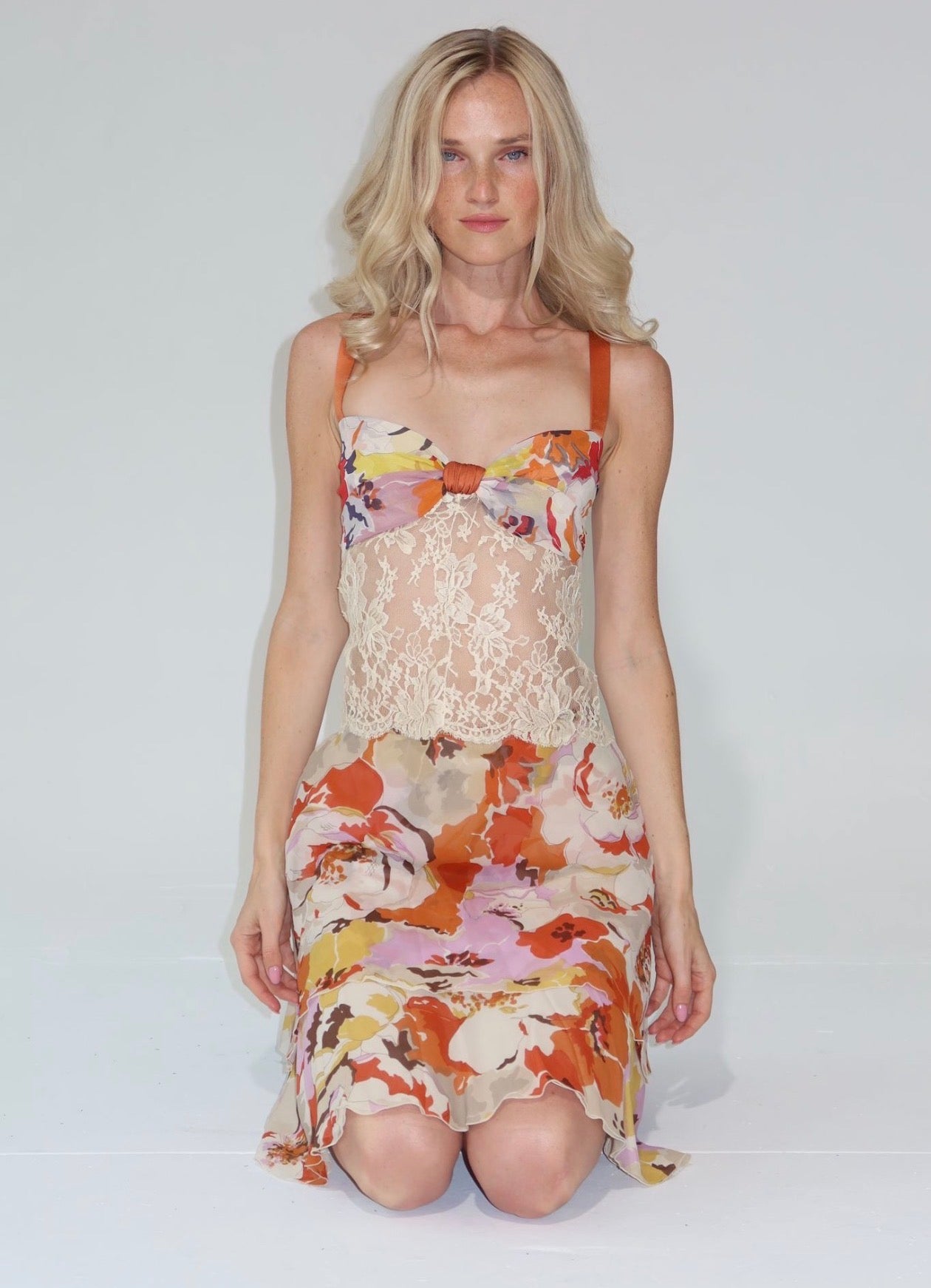 S/S 2005 runway silk & lace set