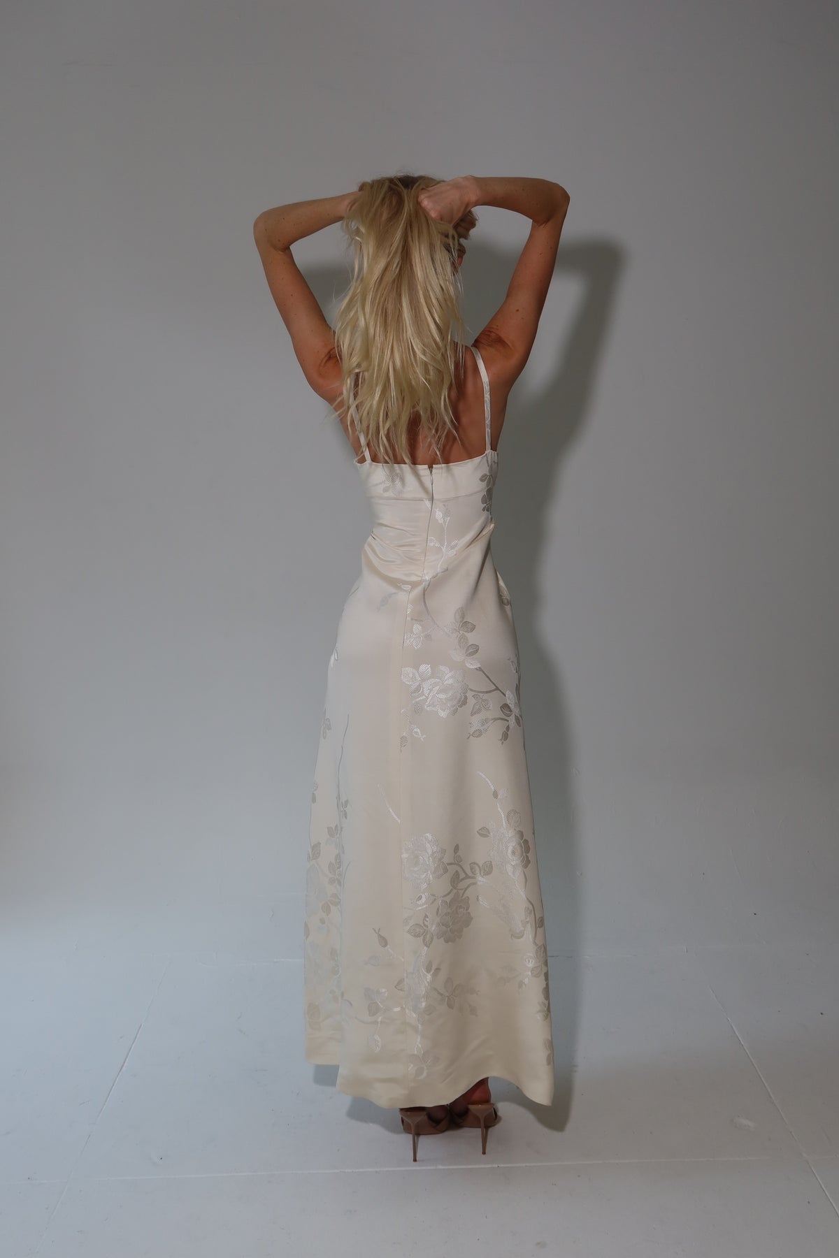 S/S 1996 silk floral gown