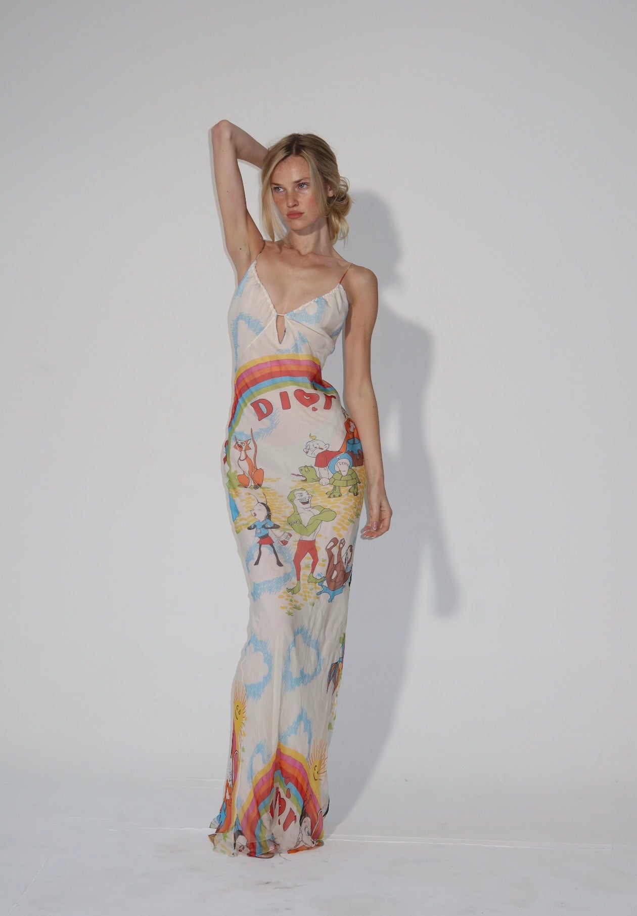 Early 2000’s cartoon silk gown