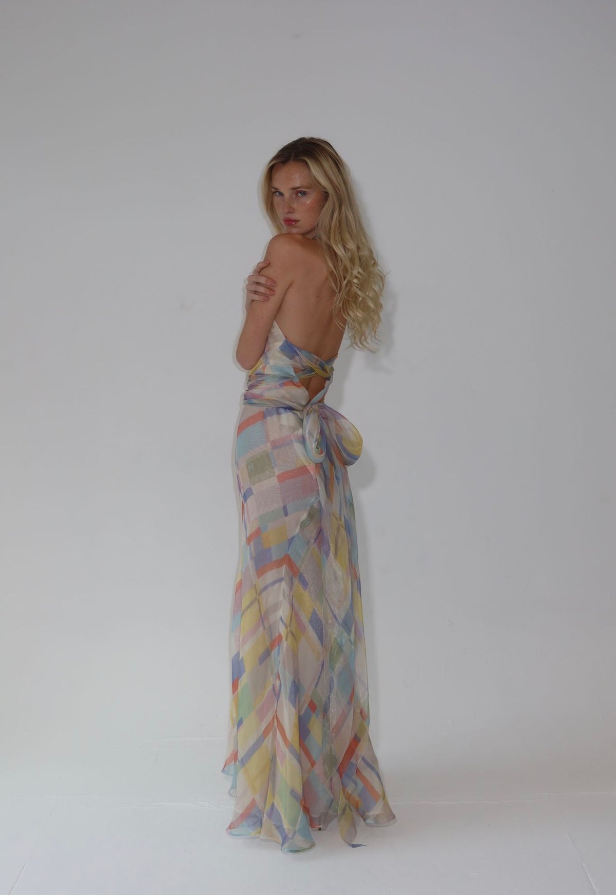 Chanel cruise 1999 colorful silk dress