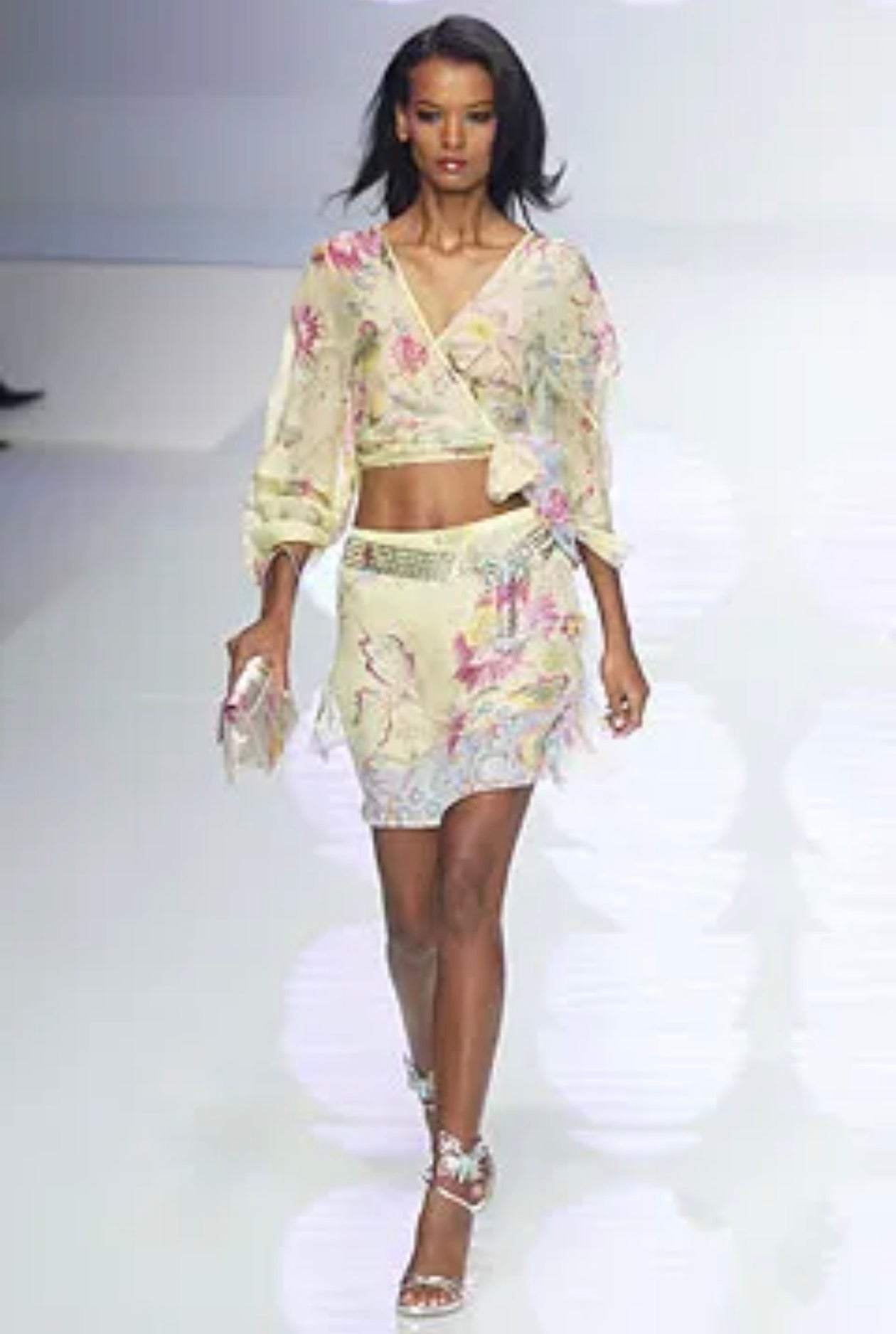 S/S 2004 runway pink silk set
