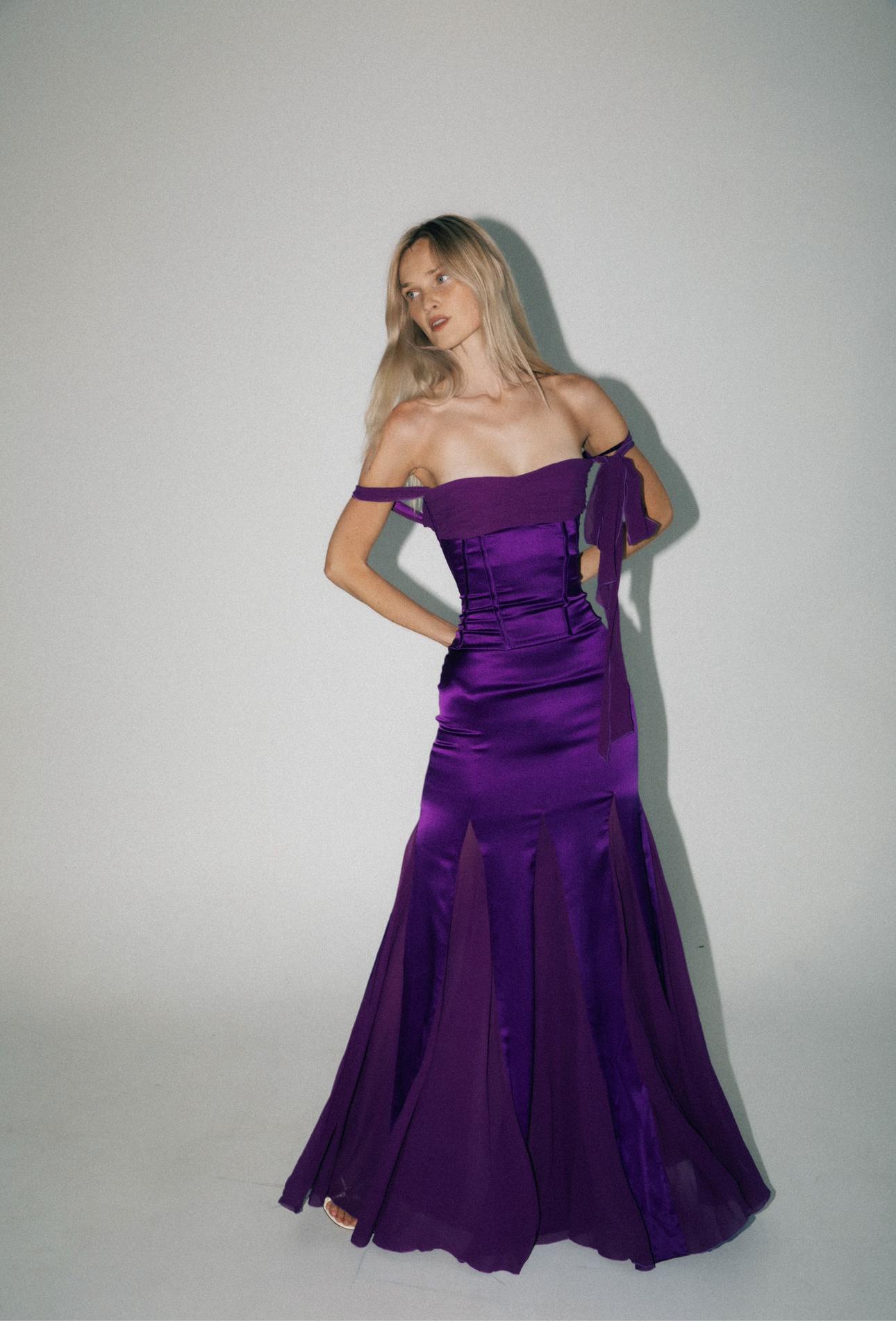 2000’s purple silk & satin gown