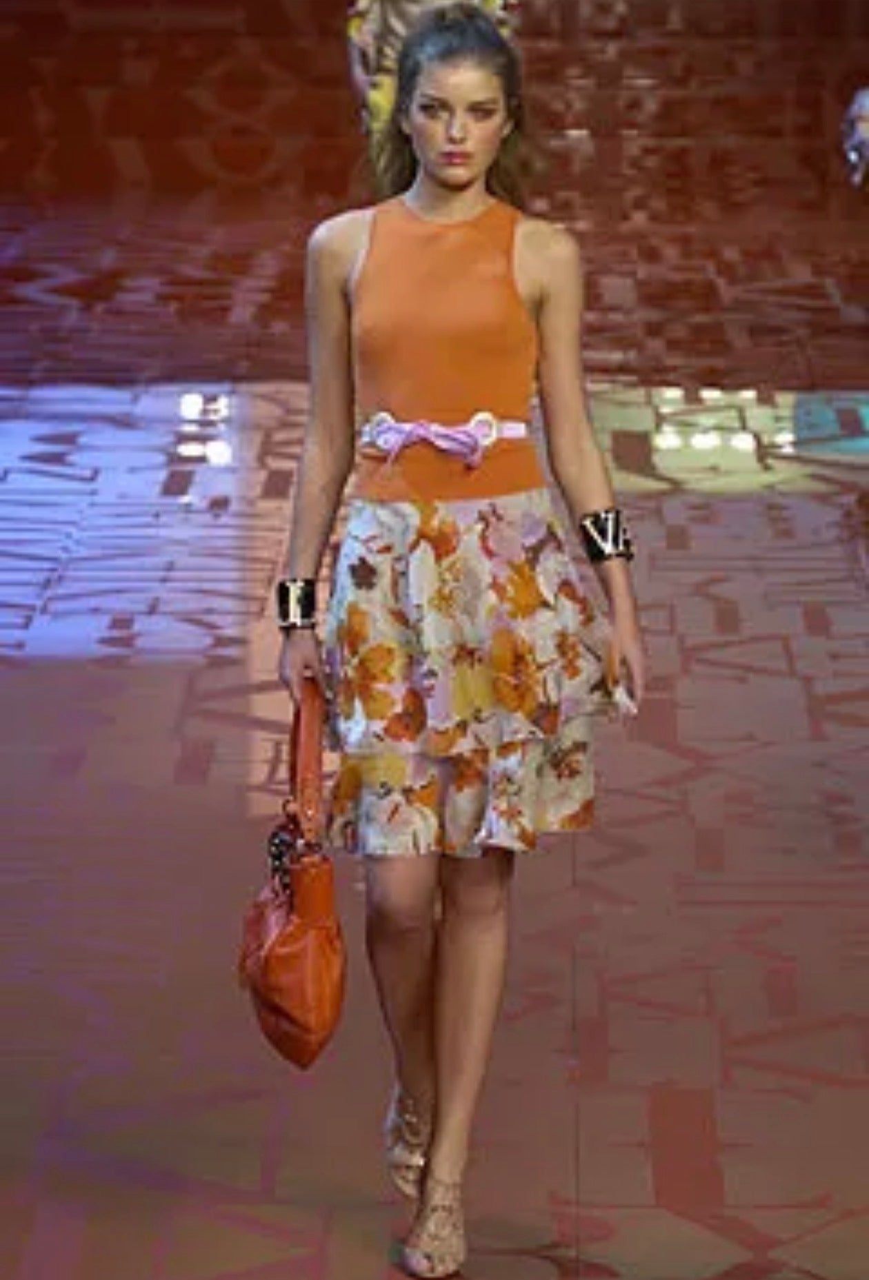 S/S 2005 runway silk & lace set