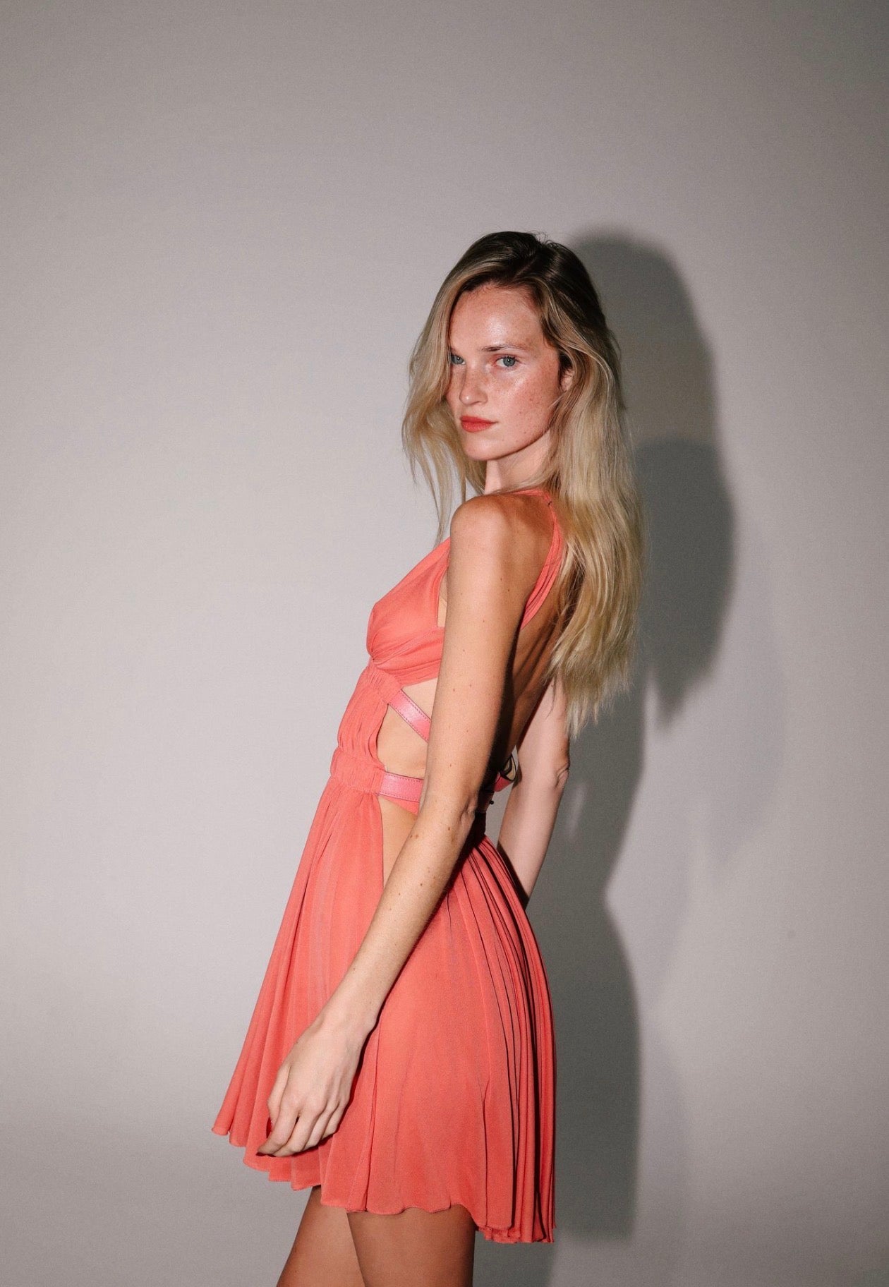 S/S 1991 rare coral halter dress