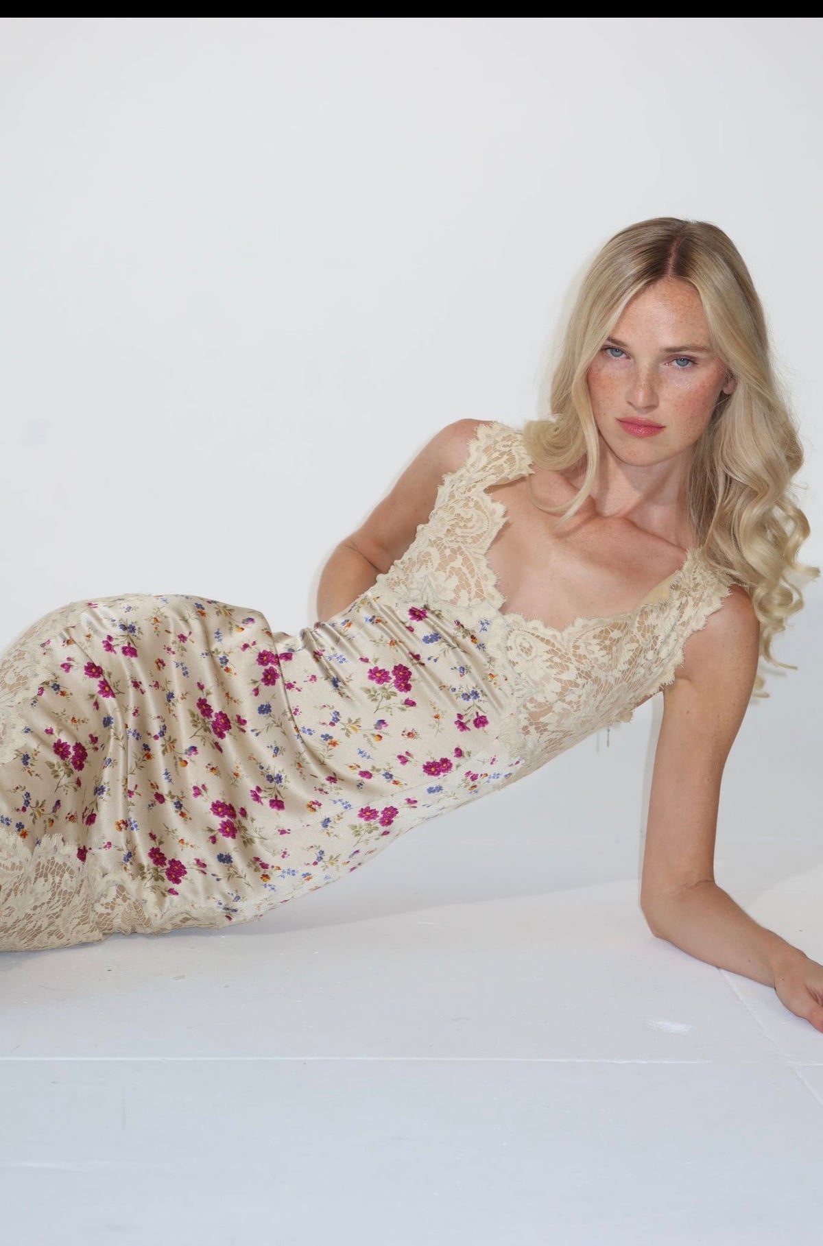 S/S 1992 lace silk dress