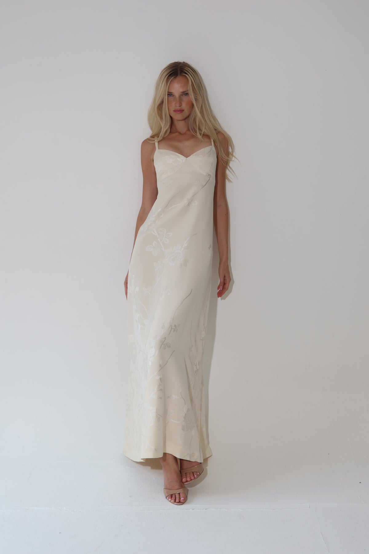 S/S 1996 silk floral gown