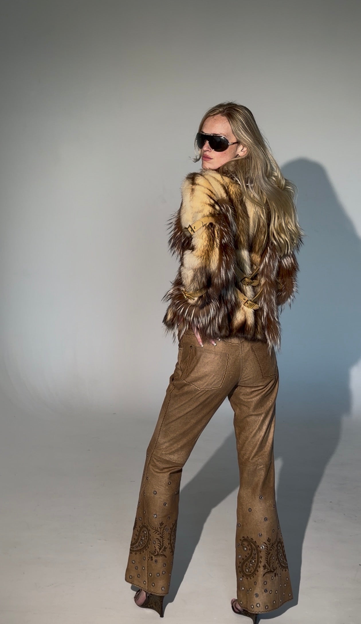 CD S/S 2003 brown suede pants