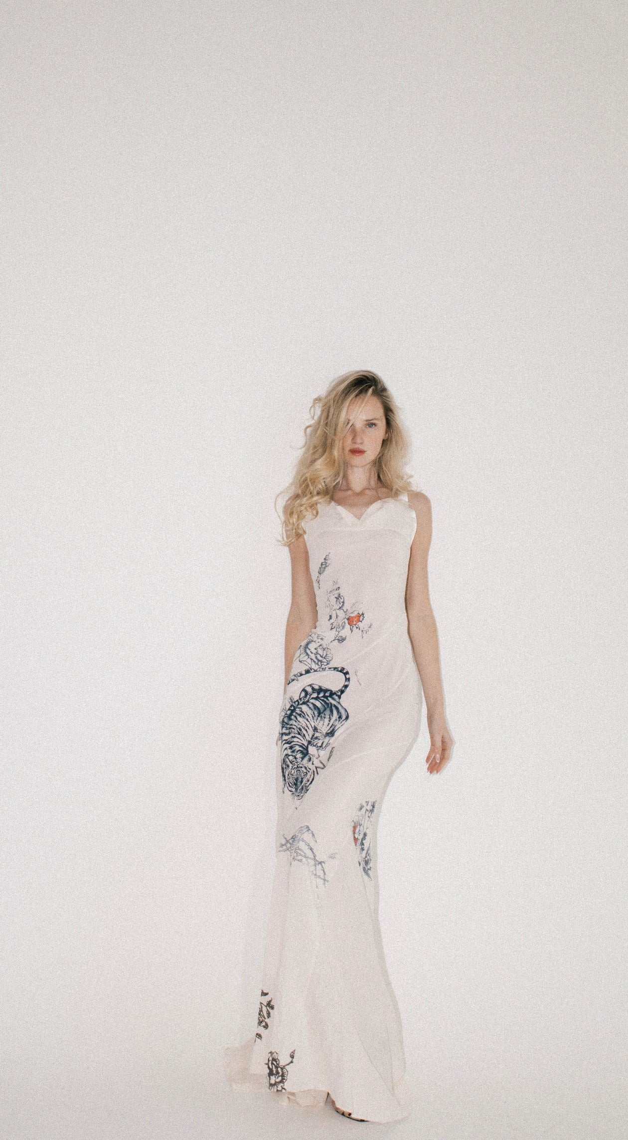 S/S 2003 custom tattoo print RC gown