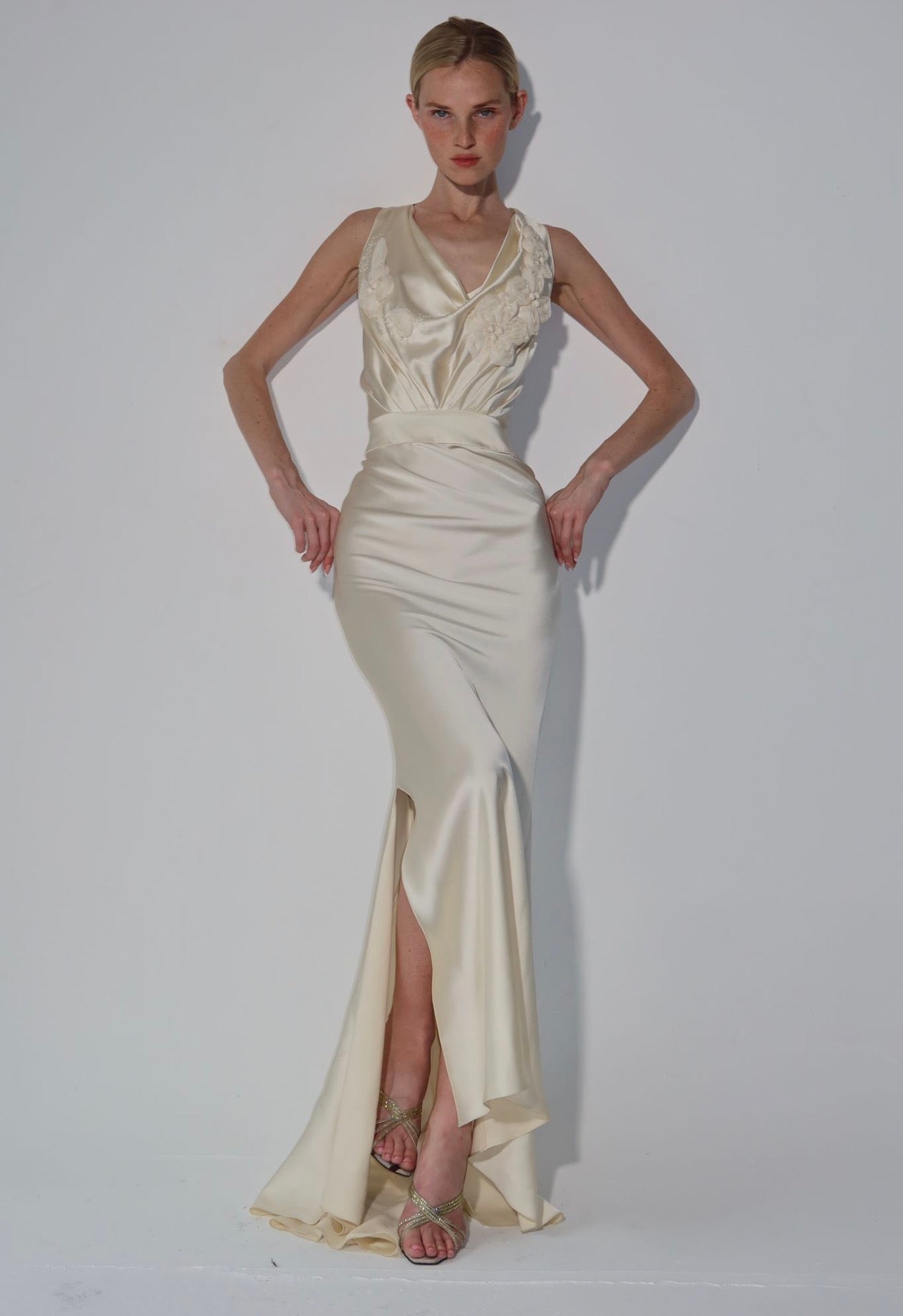 Vintage Galliano ivory gown
