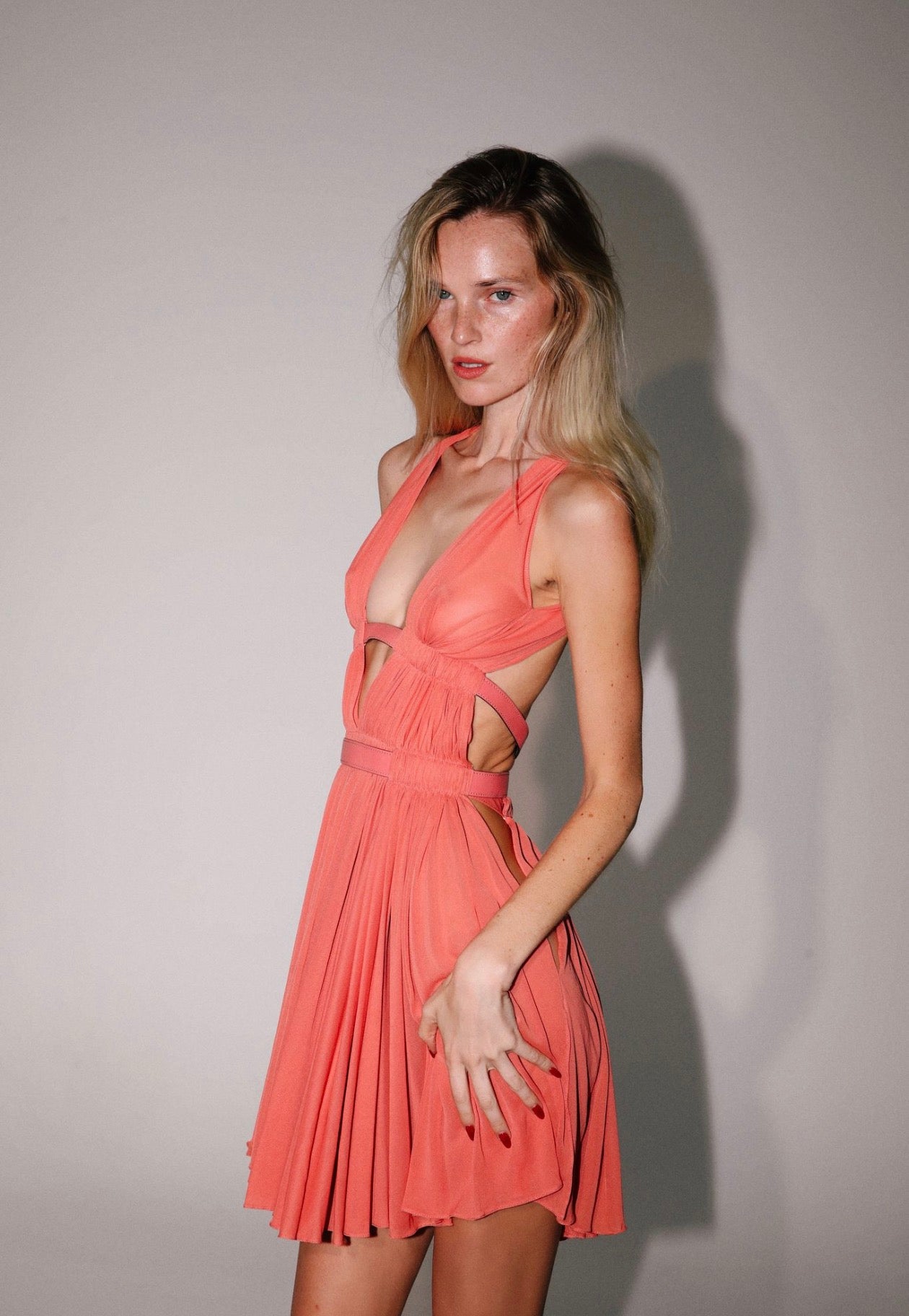 S/S 1991 rare coral halter dress